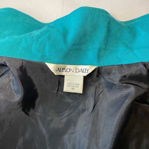 Allison‎ Daly Vest-Teal-Quilted Top-Size 14 - Picture 5 of 7